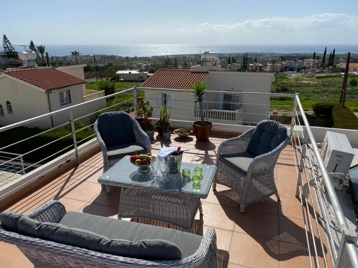 Roof Terrace & Sea View Entire Apartment Peyia Buitenkant foto